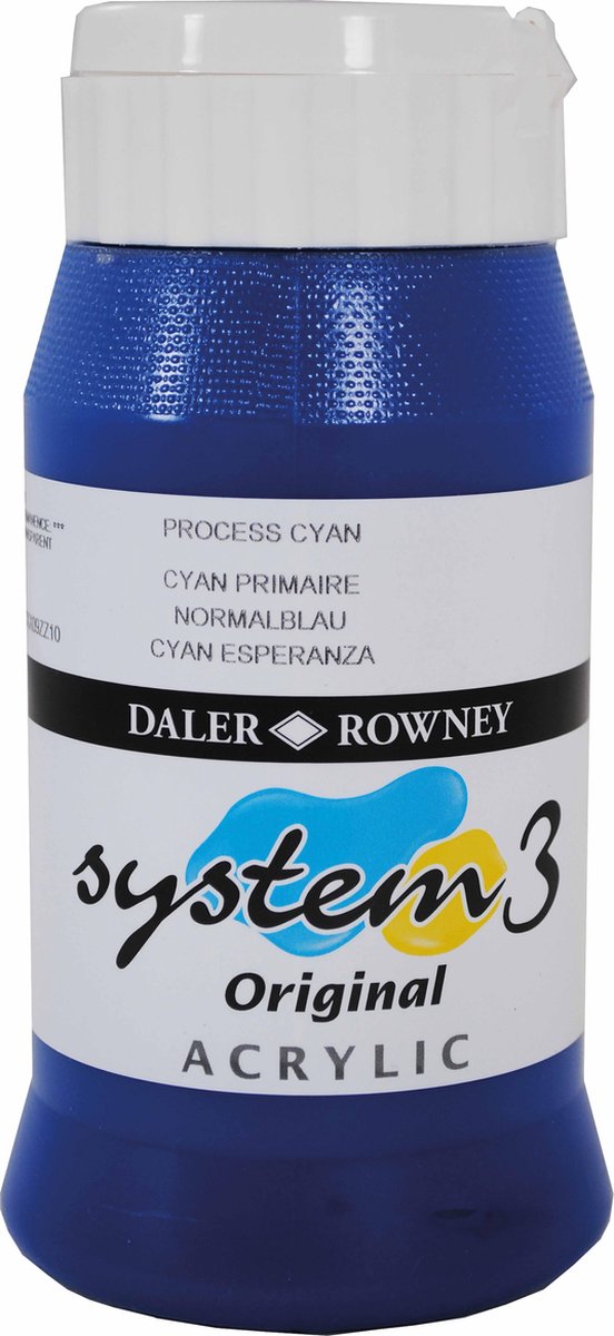 Acrylverf process cyaan 500 ml | Daler Rowney